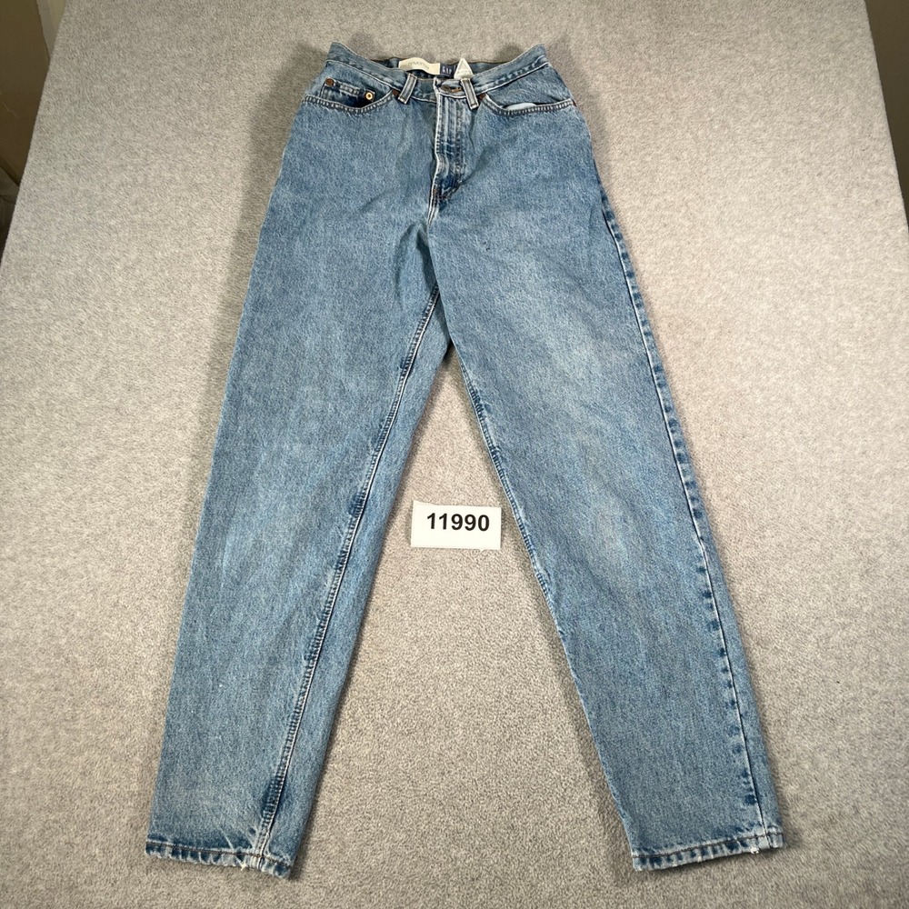 Vintage GAP Reverse Mom Jeans Womens 6 Blue Denim Light Wash Cotton Straight Leg - Picture 1 of 10